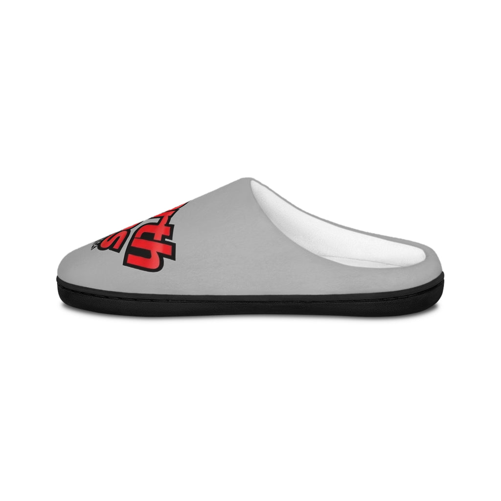 Men's Indoor Slippers — 'Dearth Tires' Retro Logo Cozy House Slides