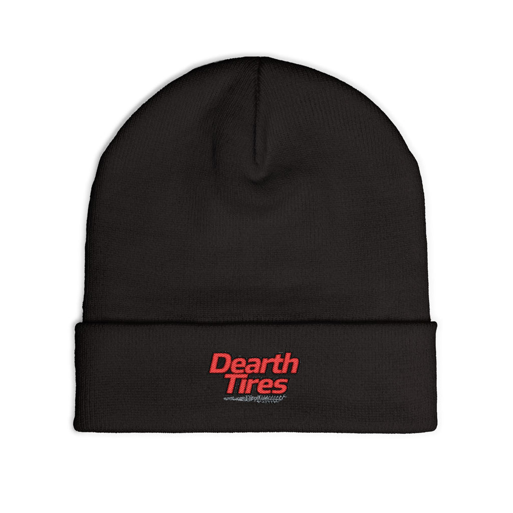 Embroidered 'Dearth Tires' Knit Beanie — Cozy Streetwear Winter Hat