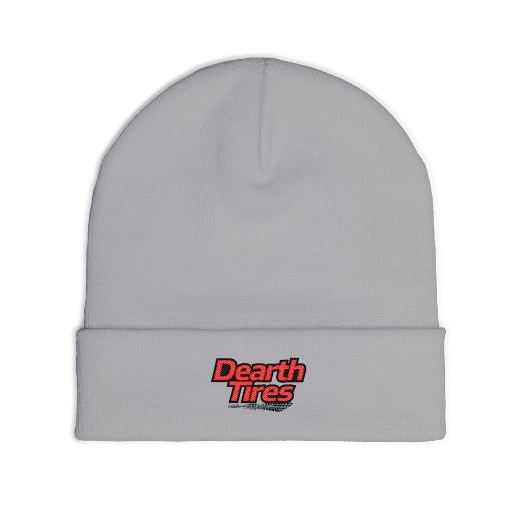 Embroidered 'Dearth Tires' Knit Beanie — Cozy Streetwear Winter Hat