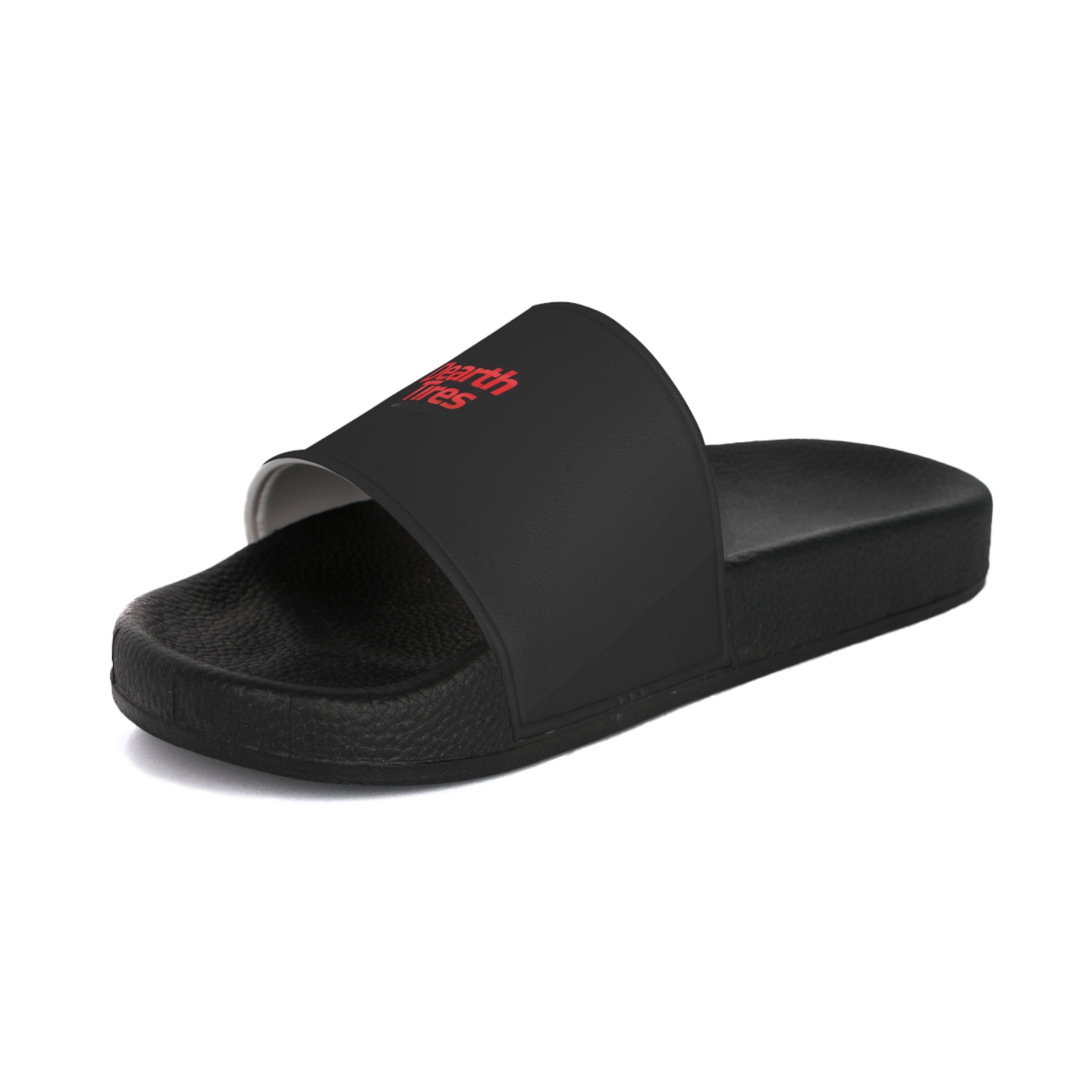 Slide Sandals - 'Dearth Tires' Minimal Red Logo Men's Slides